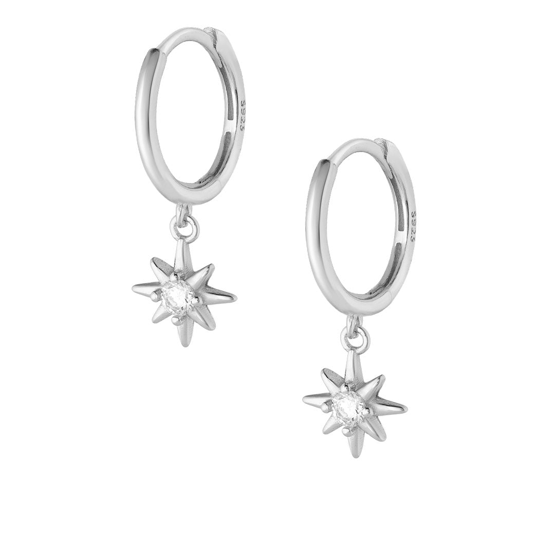 Veronica Hoop Earrings in Silver