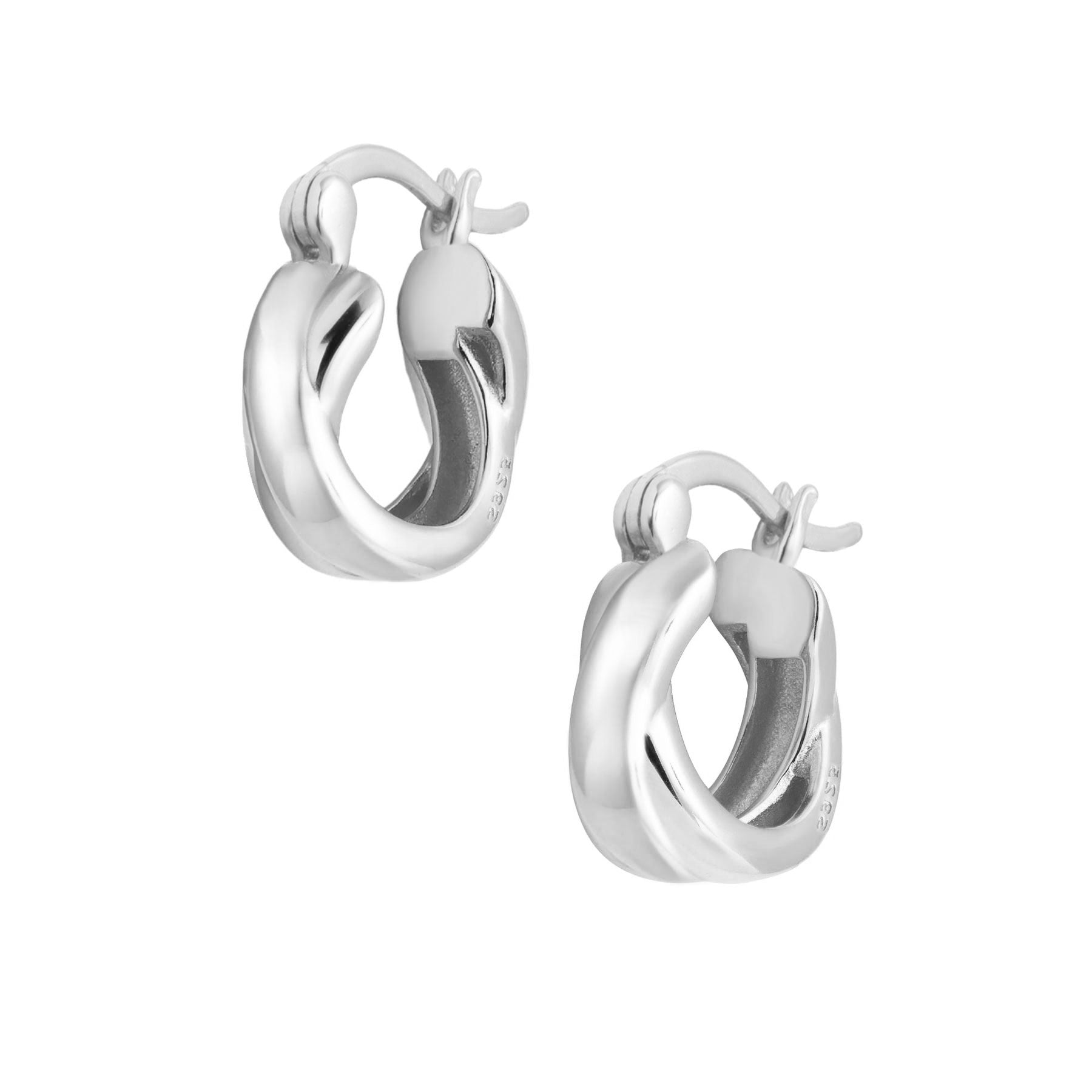 Mona Hoop Earrings - Silver – Lephoria